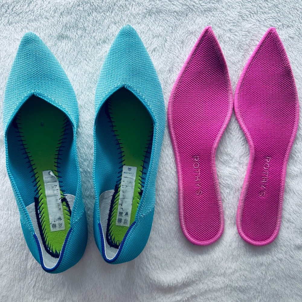 Rothy’s The Point Flats Island Blue Size 7 - Picture 4 of 4
